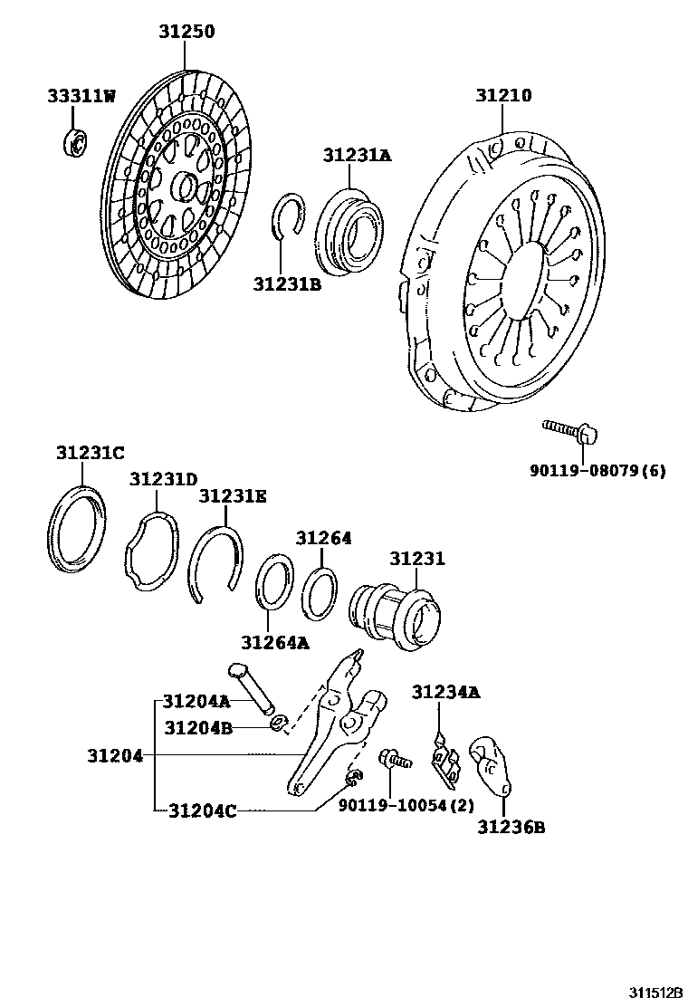 3101 — CLUTCH & RELEASE FORK