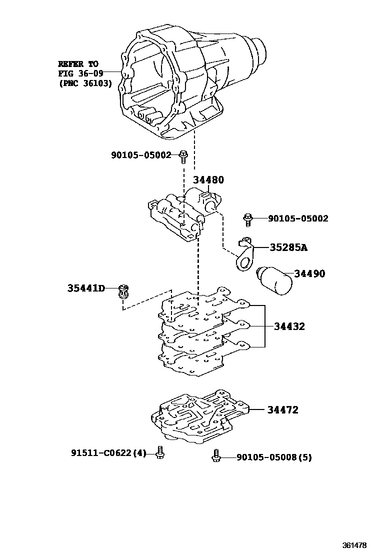 3615 — TRANSFER VALVE BODY & VALVE LEVER