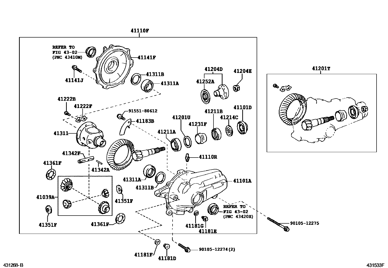 4301 — FRONT AXLE HOUSING & DIFFERENTIAL