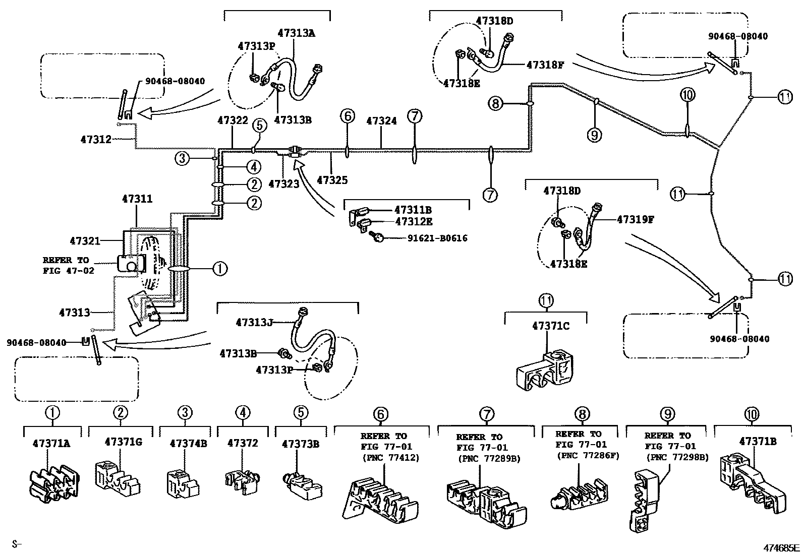 4708 — BRAKE TUBE & CLAMP