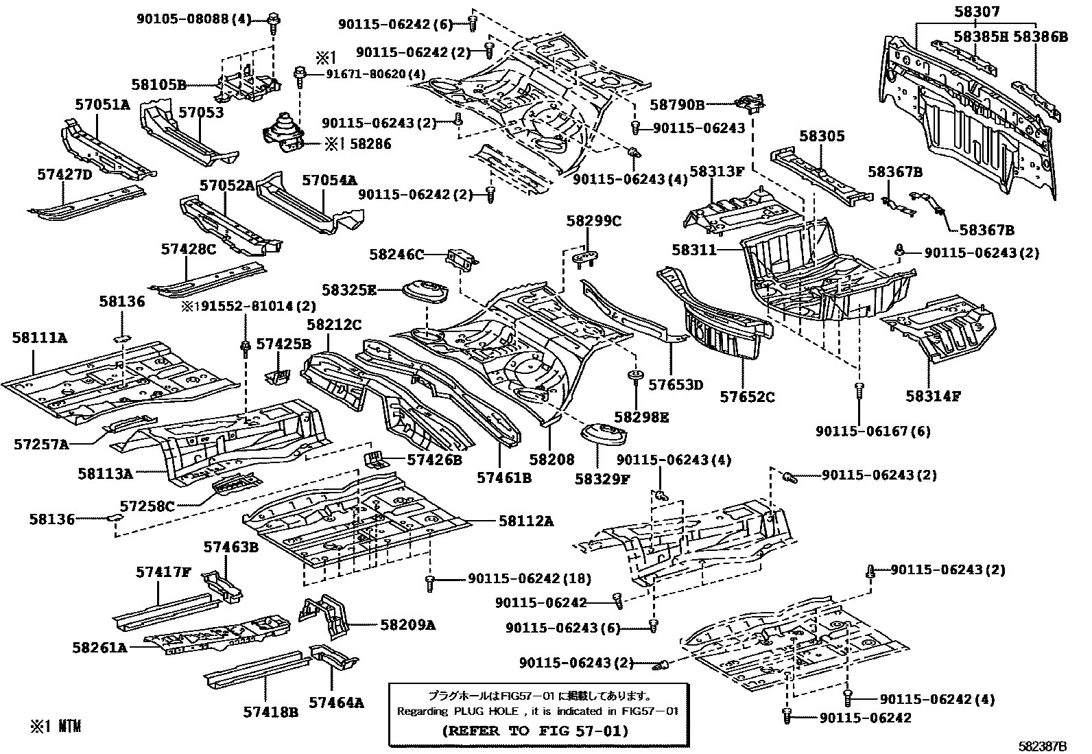 5801 — FLOOR PAN & LOWER BACK PANEL