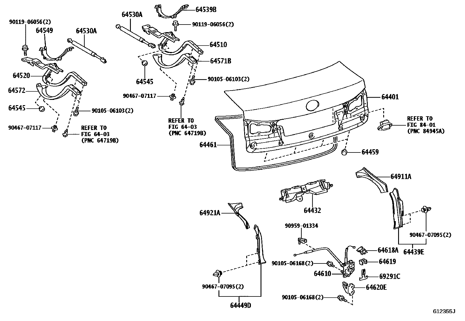 6105 — LUGGAGE COMPARTMENT DOOR & LOCK