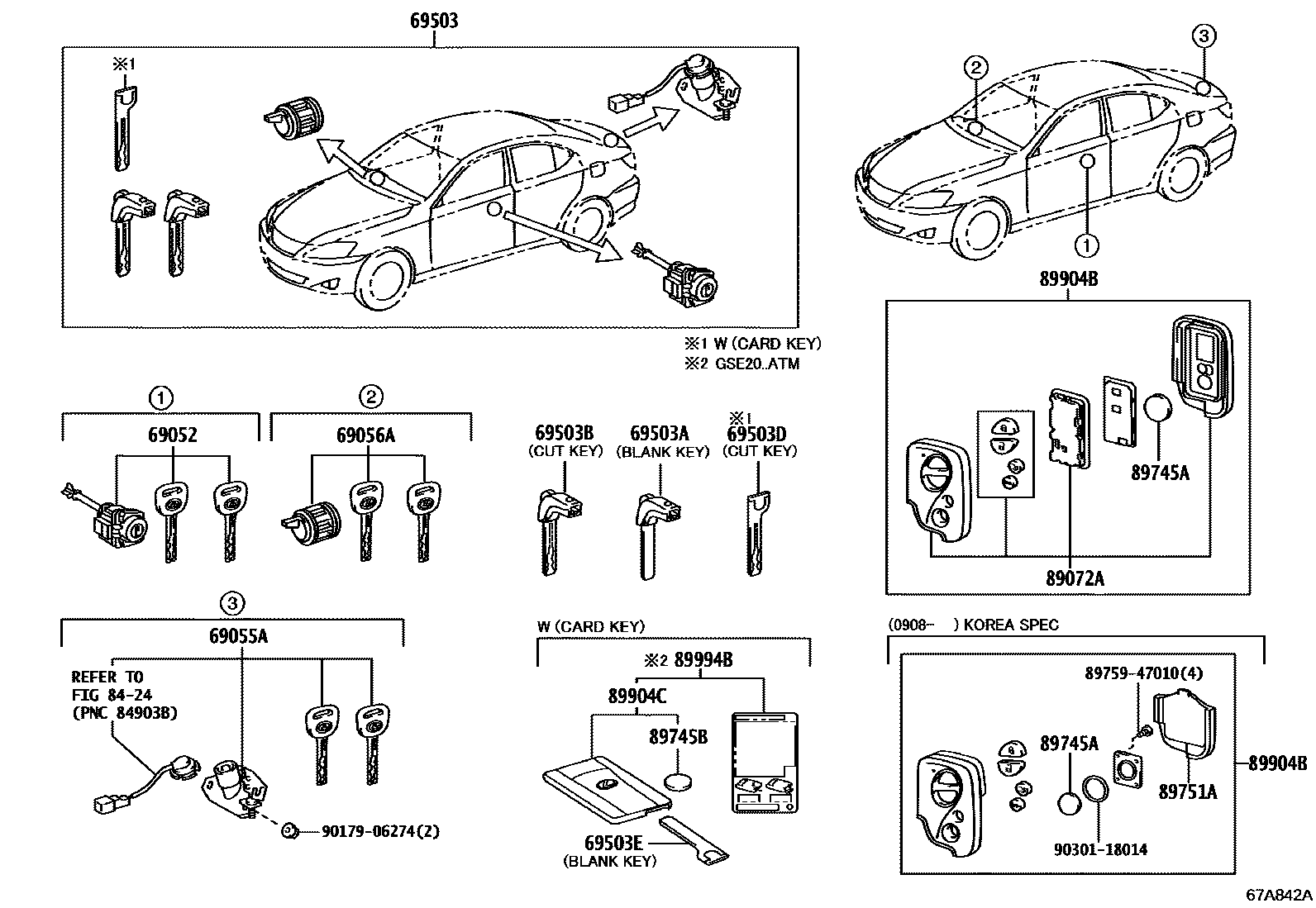 6712 — LOCK CYLINDER SET