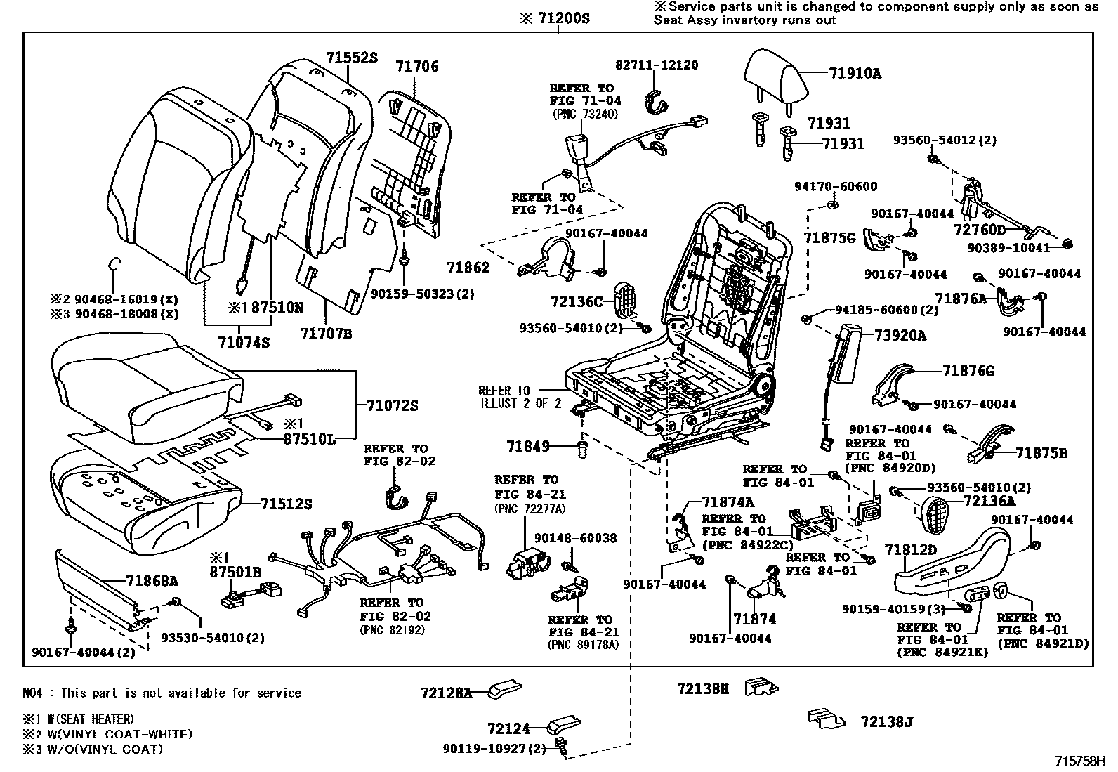 7101 — FRONT SEAT & SEAT TRACK