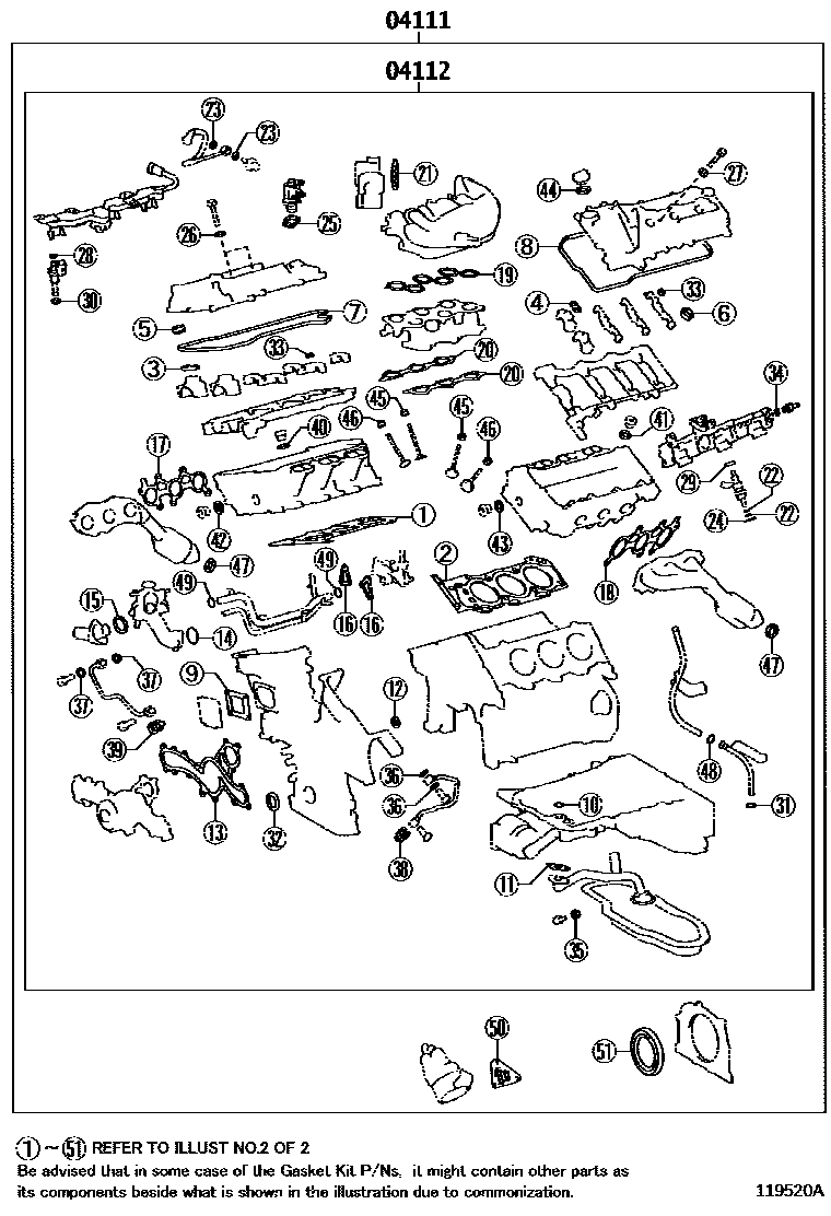 1103 — ENGINE OVERHAUL GASKET KIT