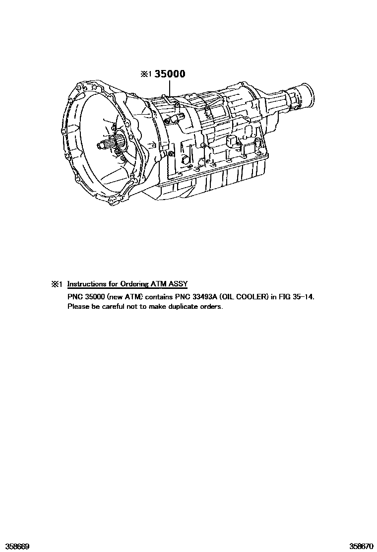 3501 — TRANSAXLE OR TRANSMISSION ASSY & GASKET KIT (ATM)