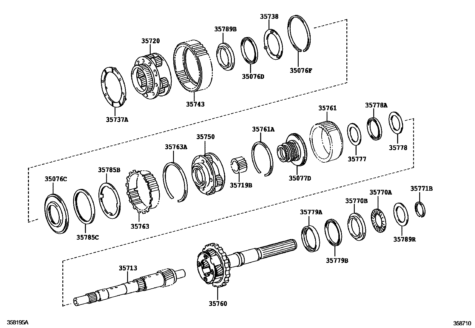 3510 — PLANETARY GEAR, REVERSE PISTON & COUNTER GEAR(ATM)