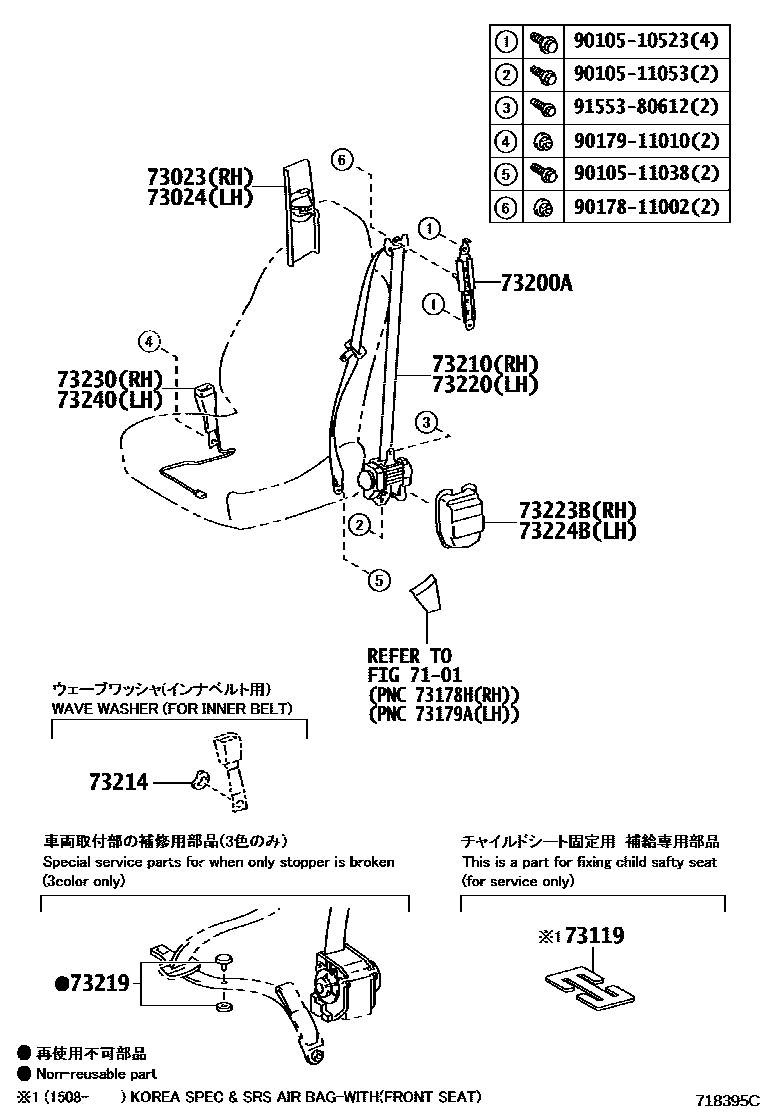7104 — SEAT BELT & CHILD RESTRAINT SEAT