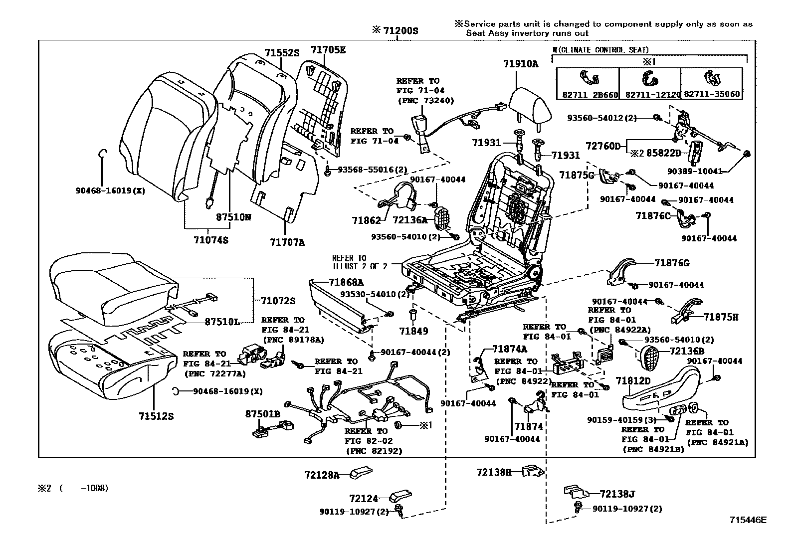 7101 — FRONT SEAT & SEAT TRACK