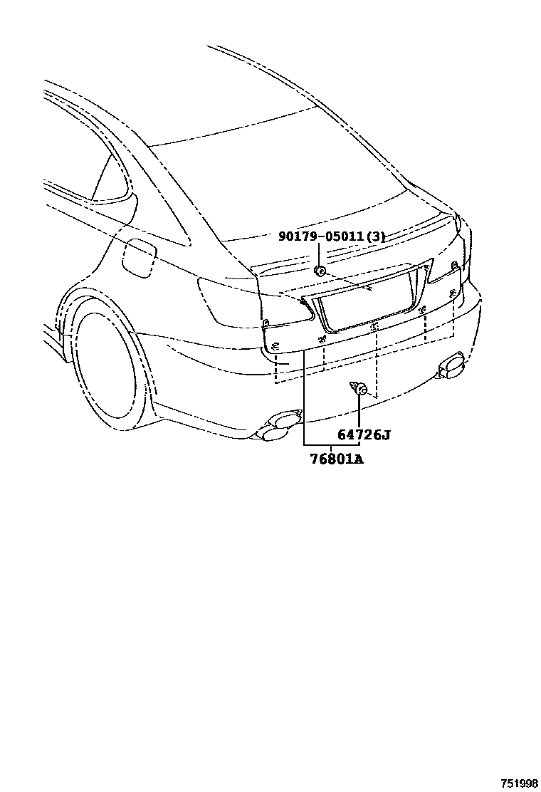 7504 — REAR MOULDING