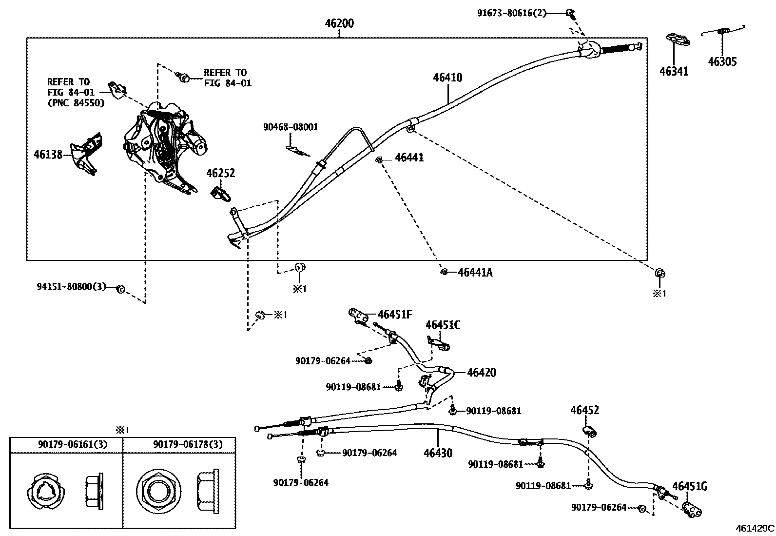 4601 — PARKING BRAKE & CABLE
