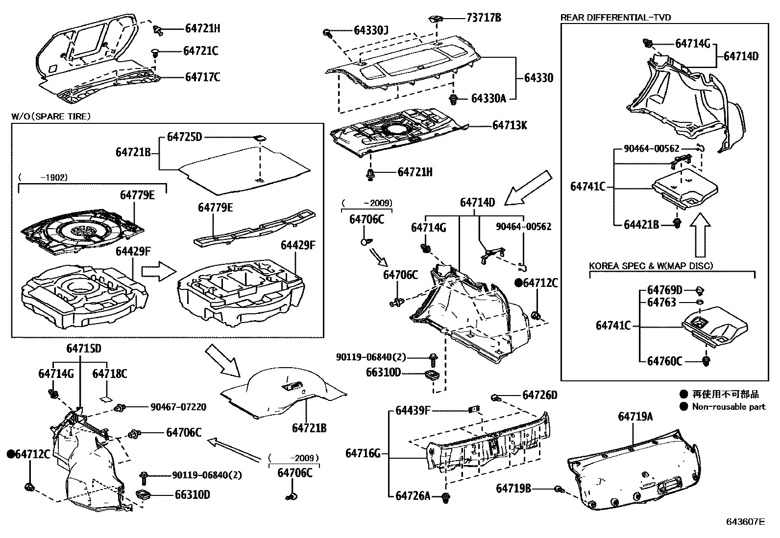 6403 — PACKAGE TRAY PANEL & LUGGAGE COMPARTMENT MAT