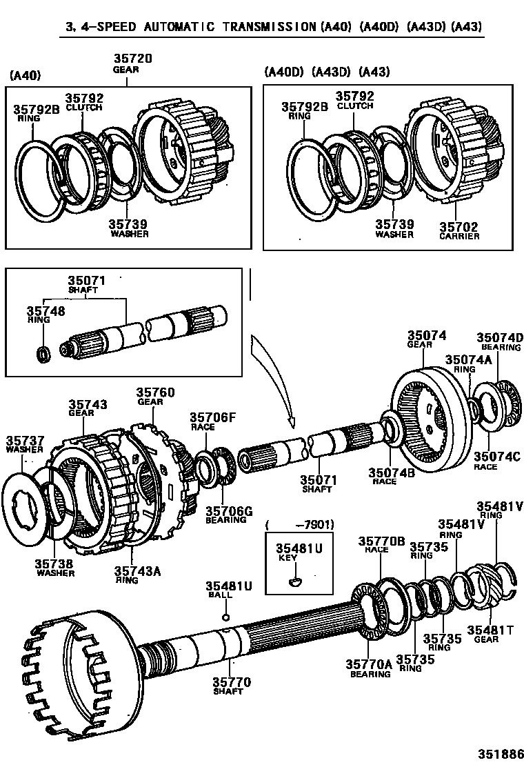 3510 — PLANETARY GEAR, REVERSE PISTON & COUNTER GEAR(ATM)