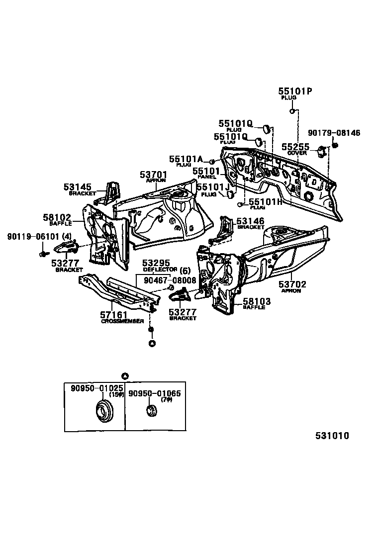5304 — FRONT FENDER APRON & DASH PANEL