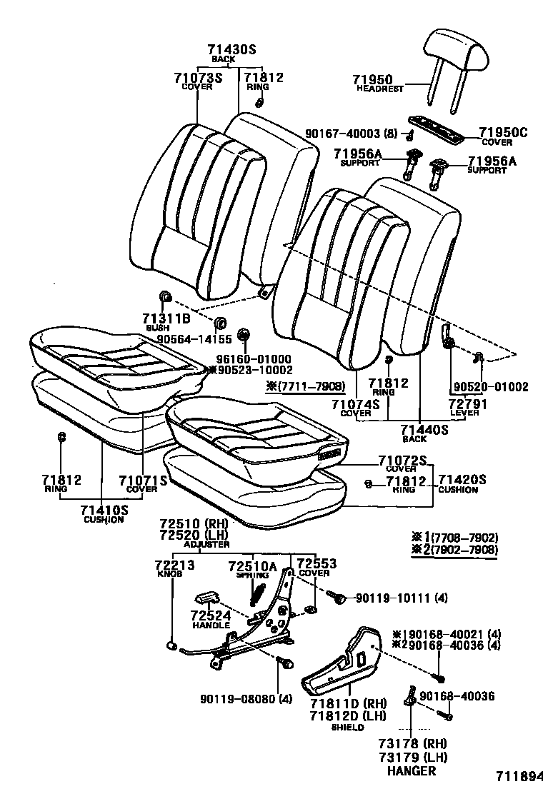 7101 — FRONT SEAT & SEAT TRACK