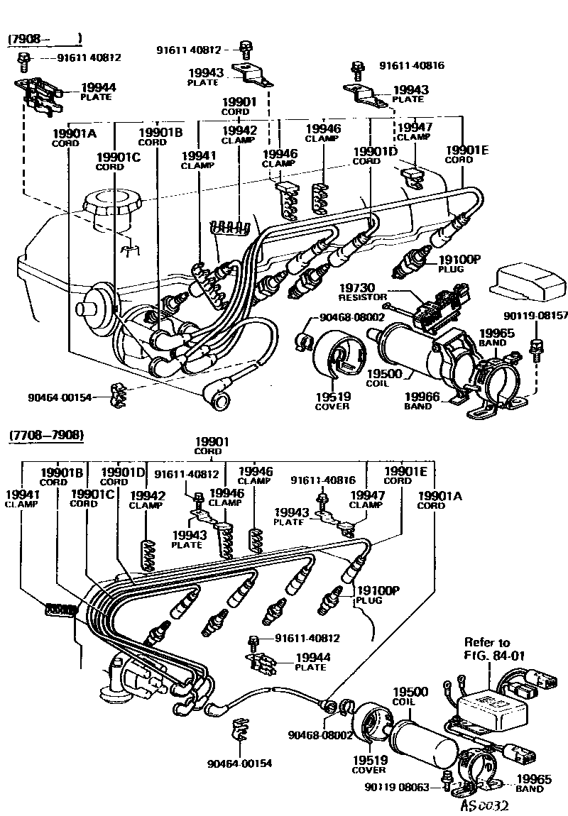 1901 — IGNITION COIL & SPARK PLUG / GLOW PLUG