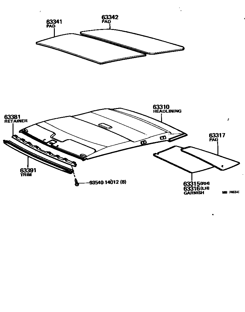 6402 — ROOF HEADLINING & SILENCER PAD