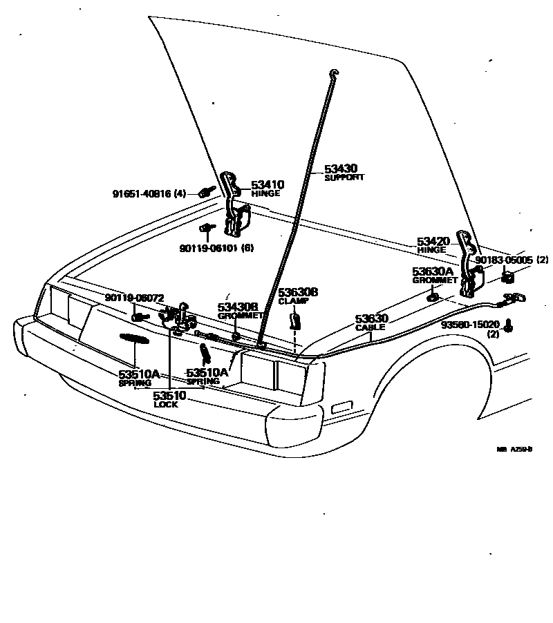 5303 — HOOD LOCK & HINGE
