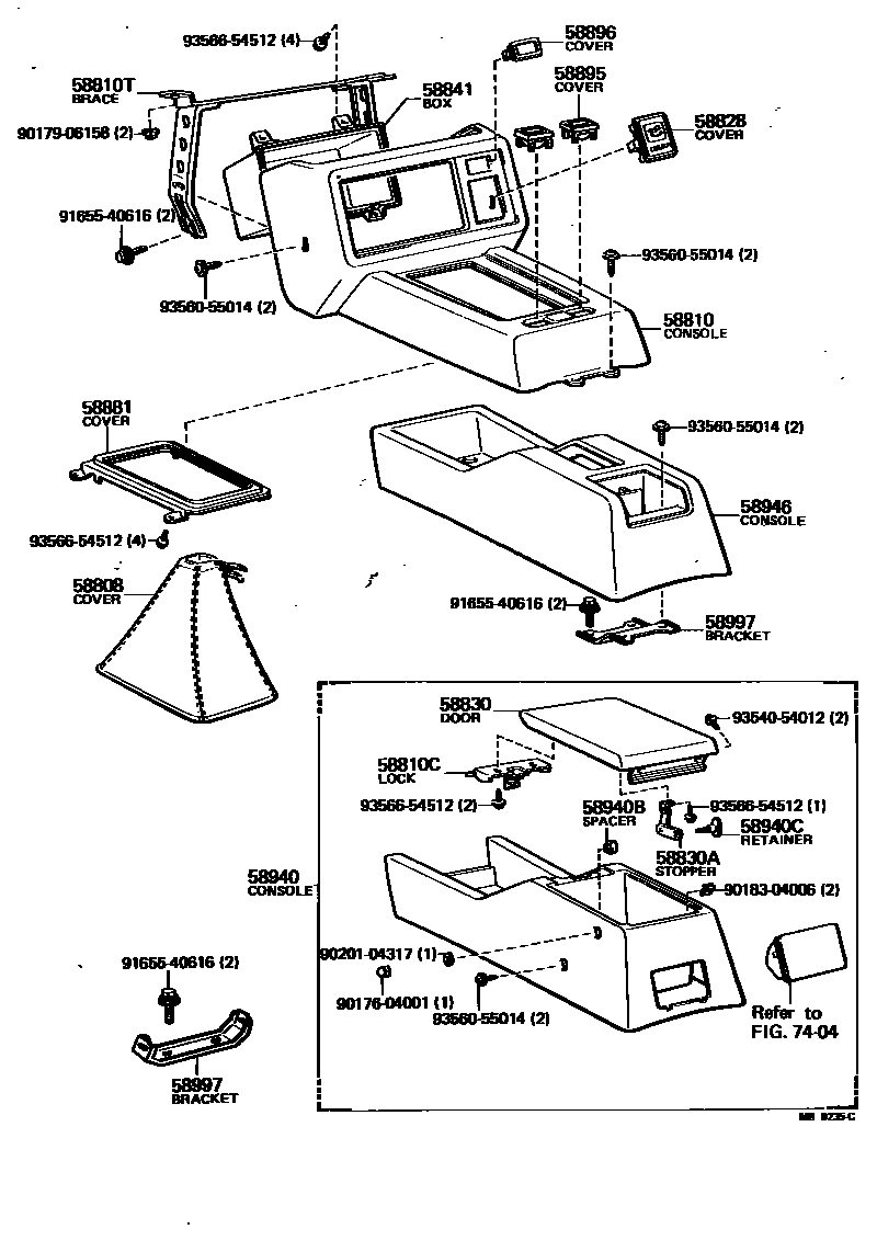 5806 — CONSOLE BOX & BRACKET