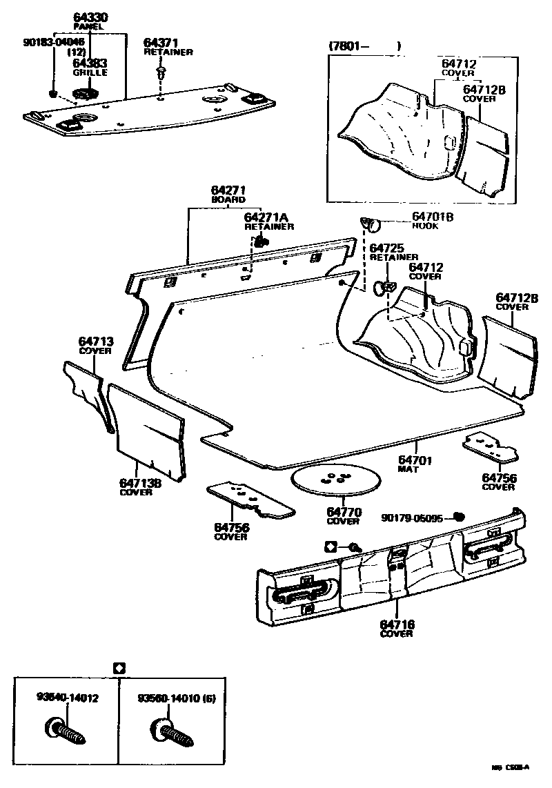 6403 — PACKAGE TRAY PANEL & LUGGAGE COMPARTMENT MAT