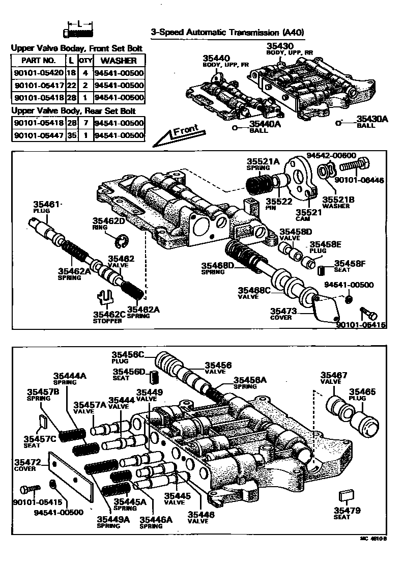 3512 — VALVE BODY & OIL STRAINER (ATM)