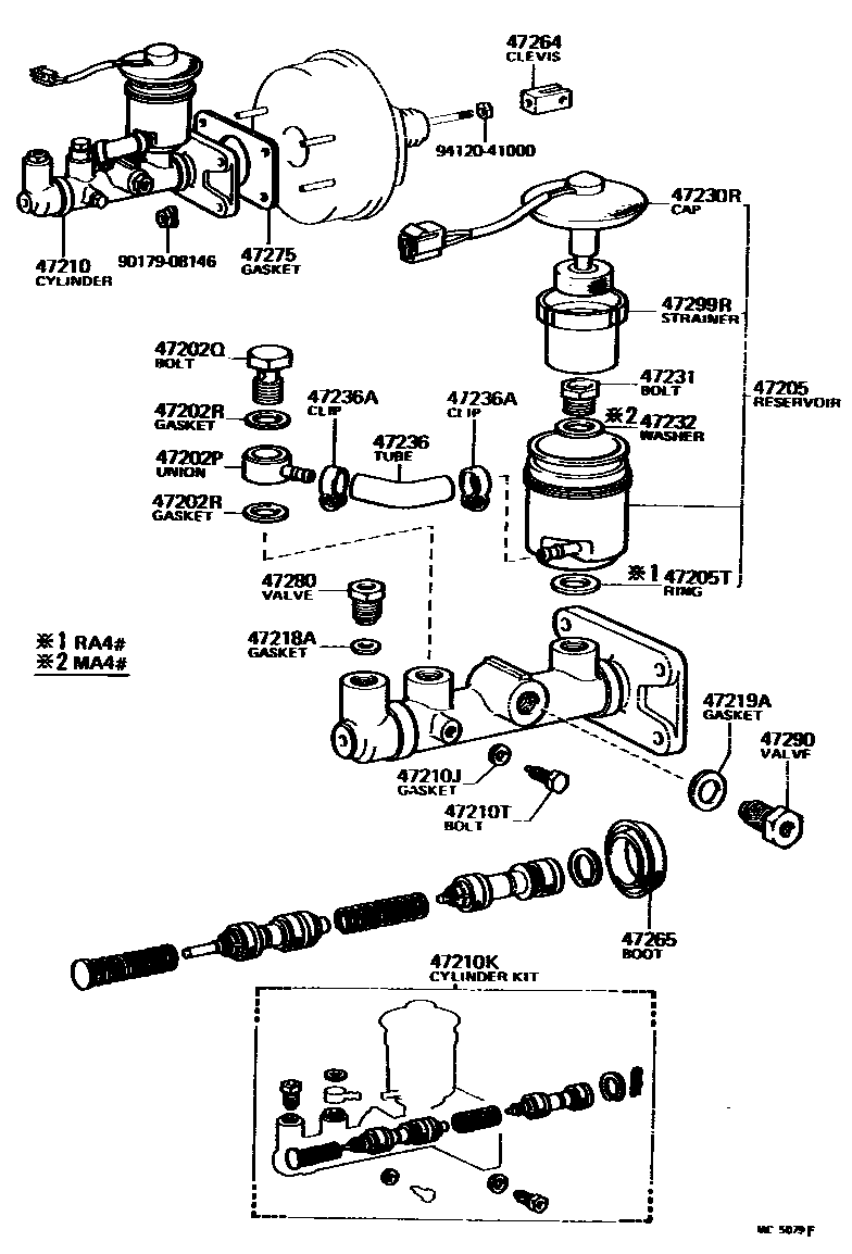 4702 — BRAKE MASTER CYLINDER