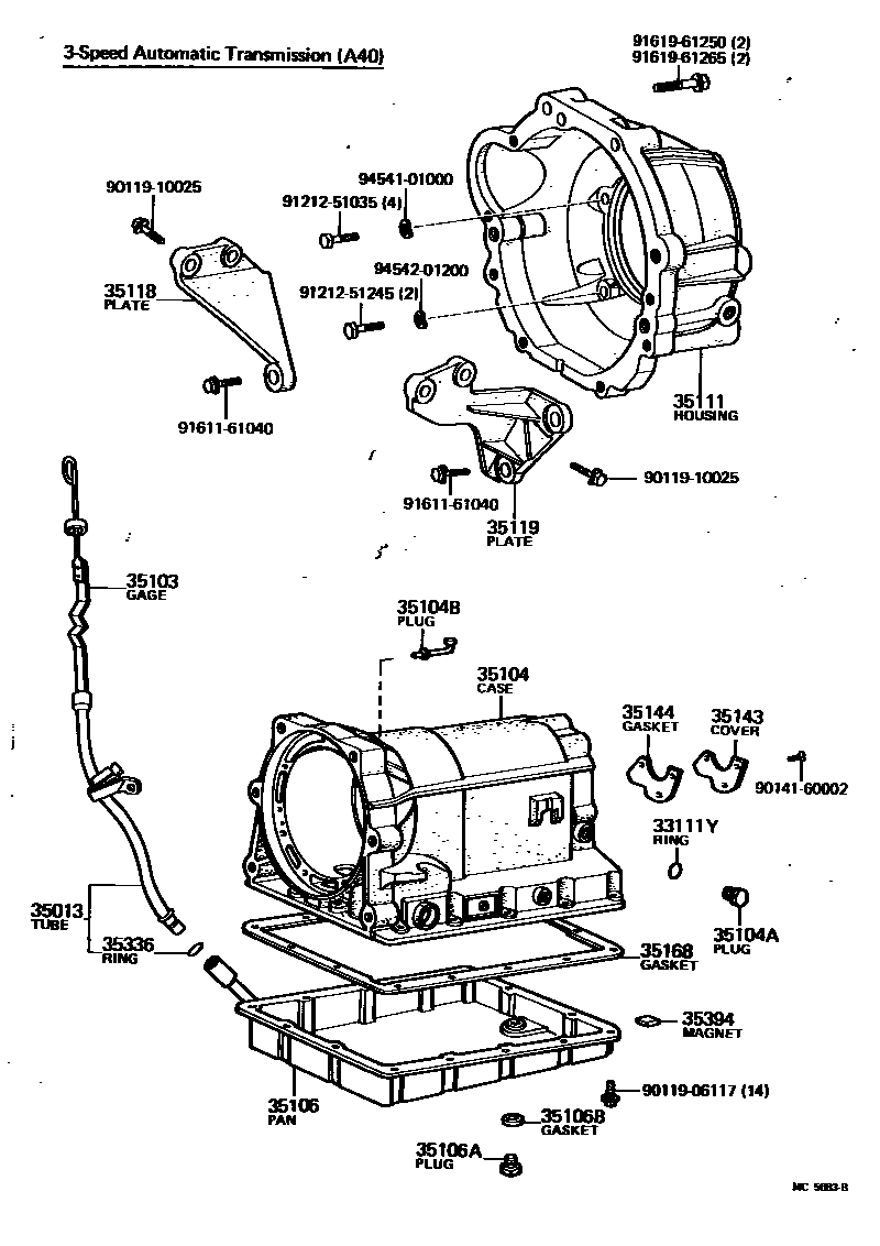 3503 — TRANSMISSION CASE & OIL PAN (ATM)