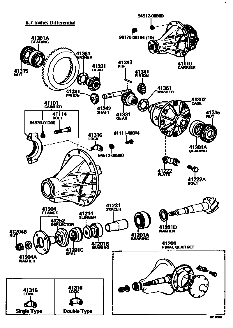 4101 — REAR AXLE HOUSING & DIFFERENTIAL