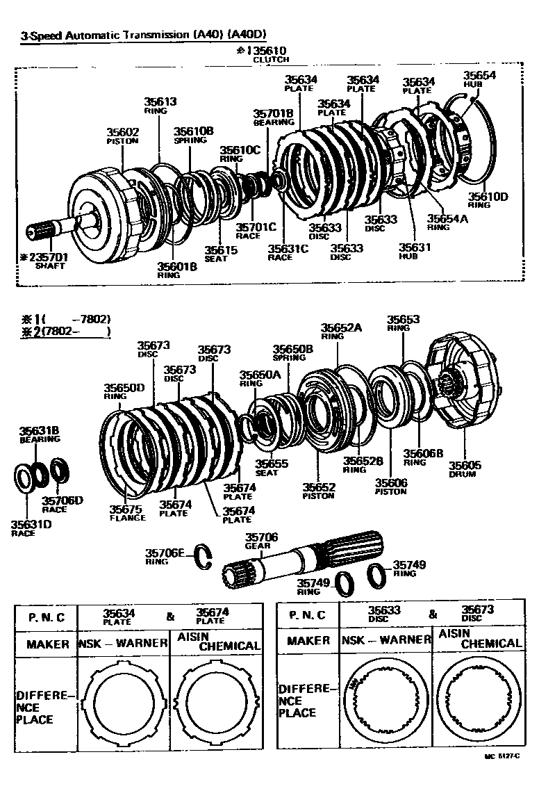 3507 — BRAKE BAND & MULTIPLE DISC CLUTCH (ATM)