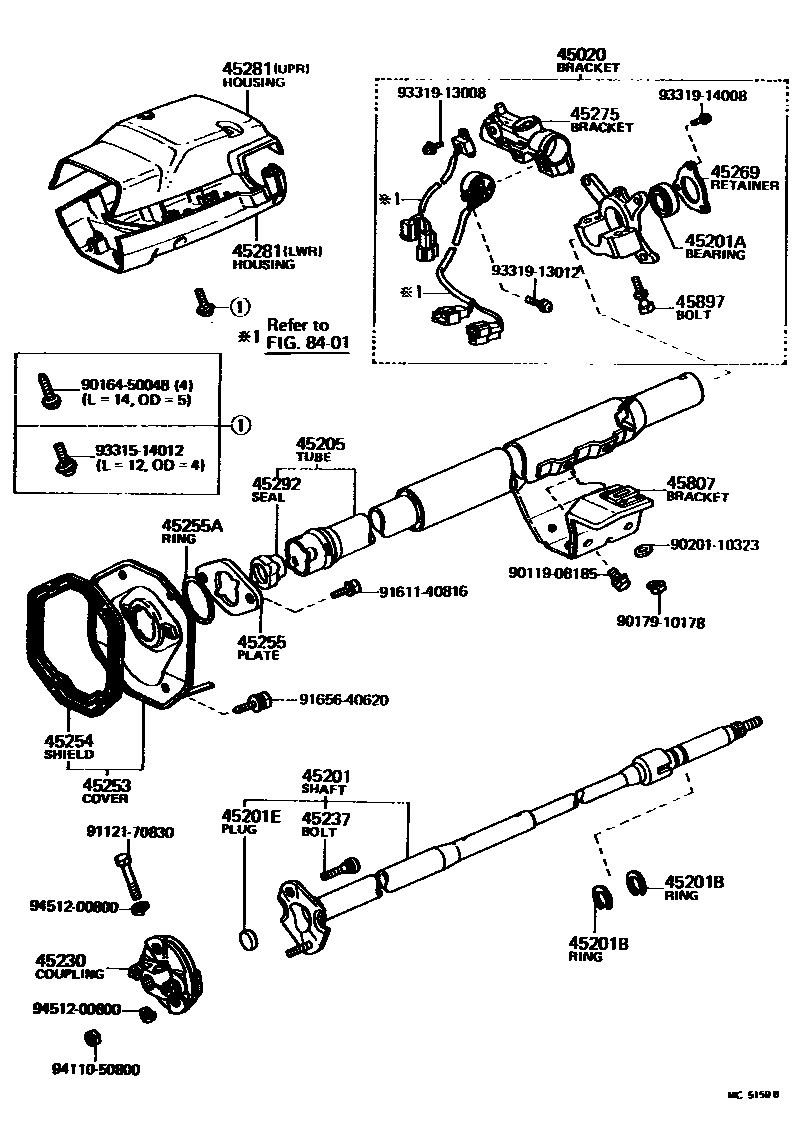 4501 — STEERING COLUMN & SHAFT