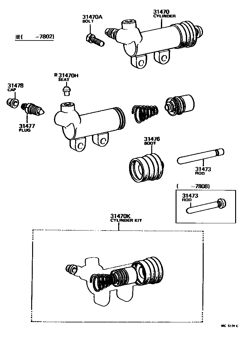 3105 — CLUTCH RELEASE CYLINDER