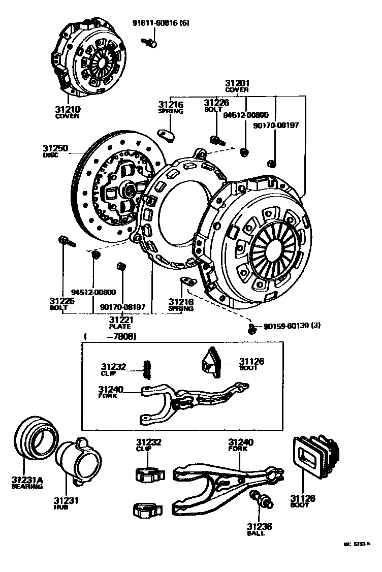 3101 — CLUTCH & RELEASE FORK