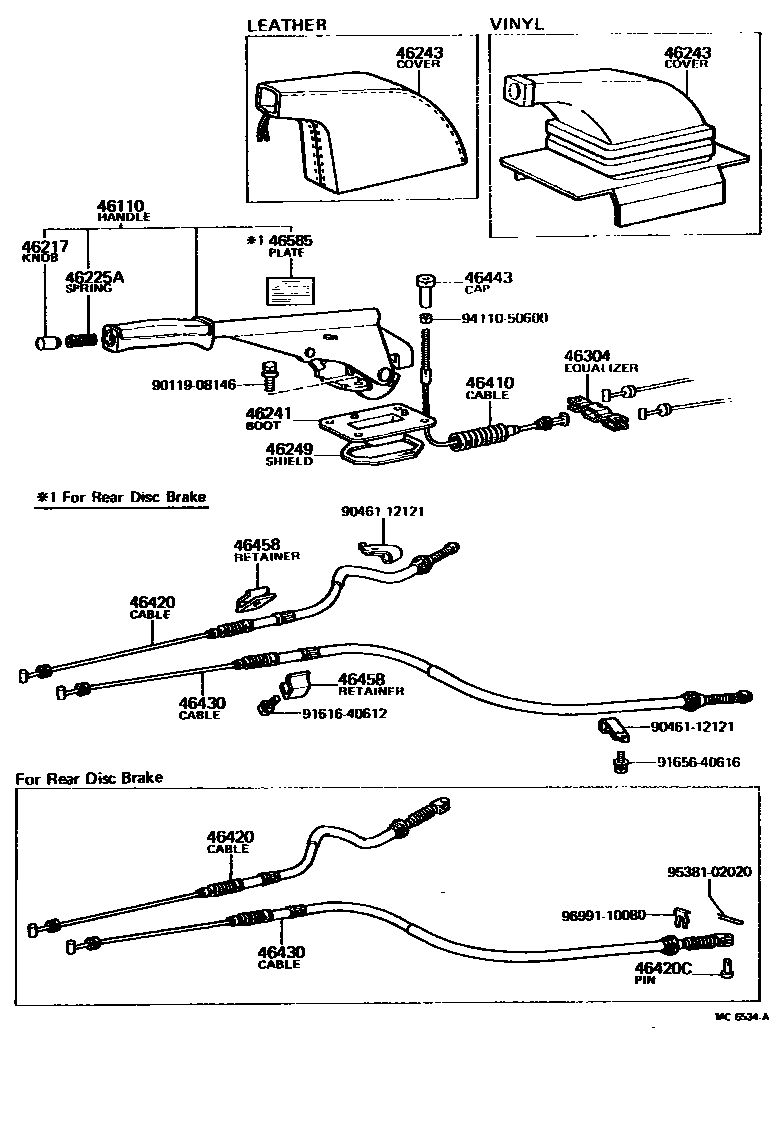 4601 — PARKING BRAKE & CABLE