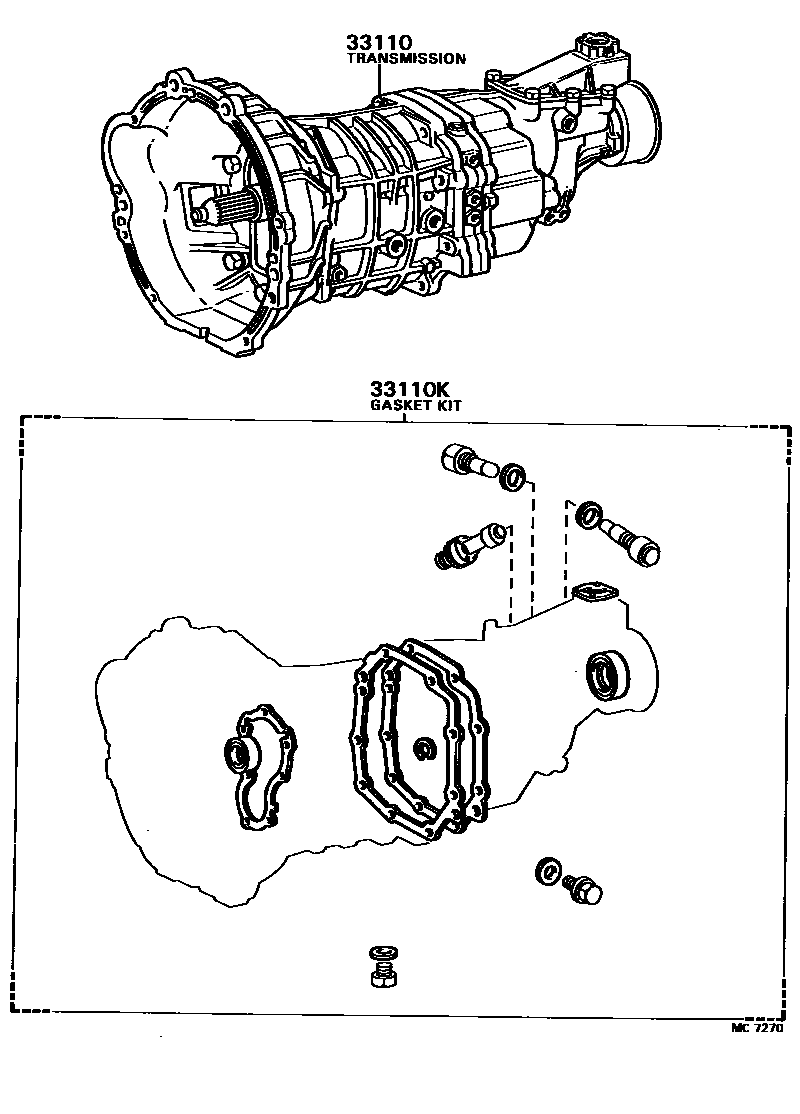 3301 — TRANSAXLE OR TRANSMISSION ASSY & GASKET KIT (MTM)