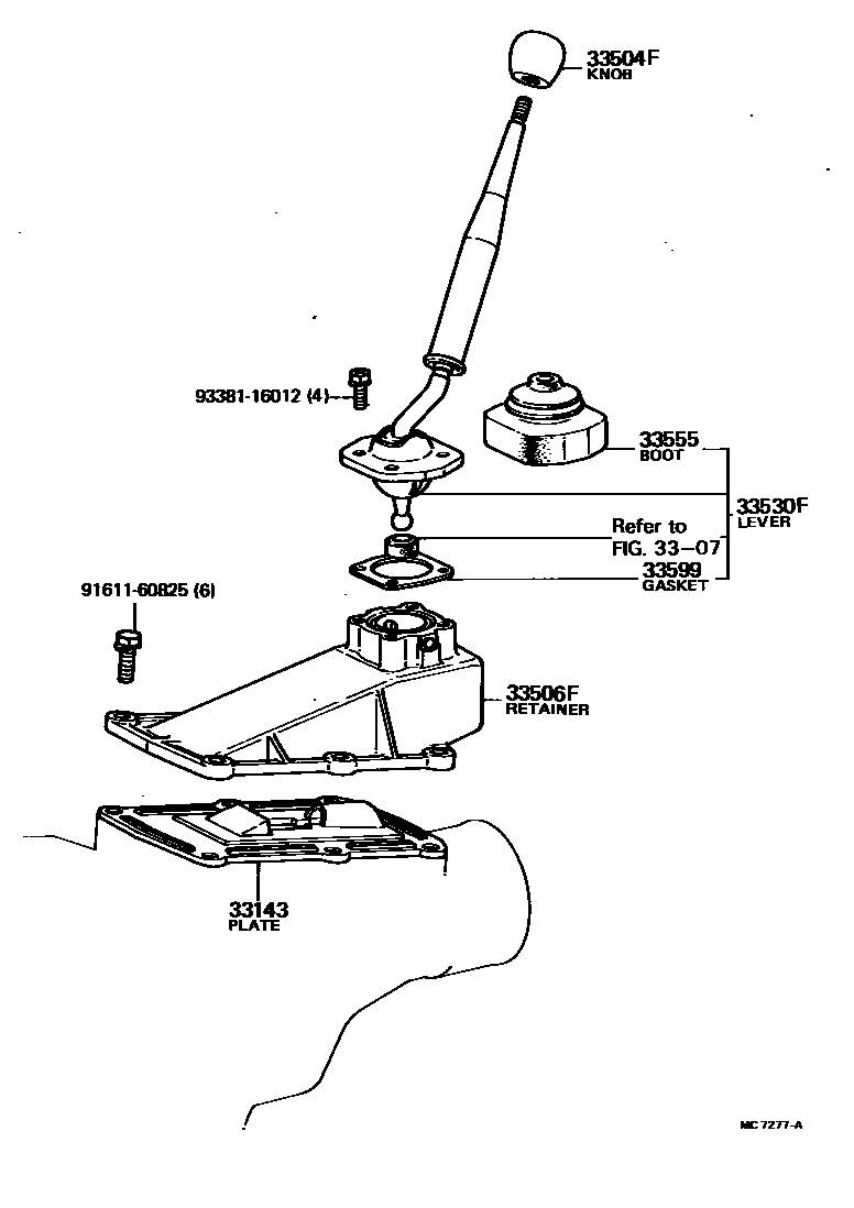 3312 — SHIFT LEVER & RETAINER