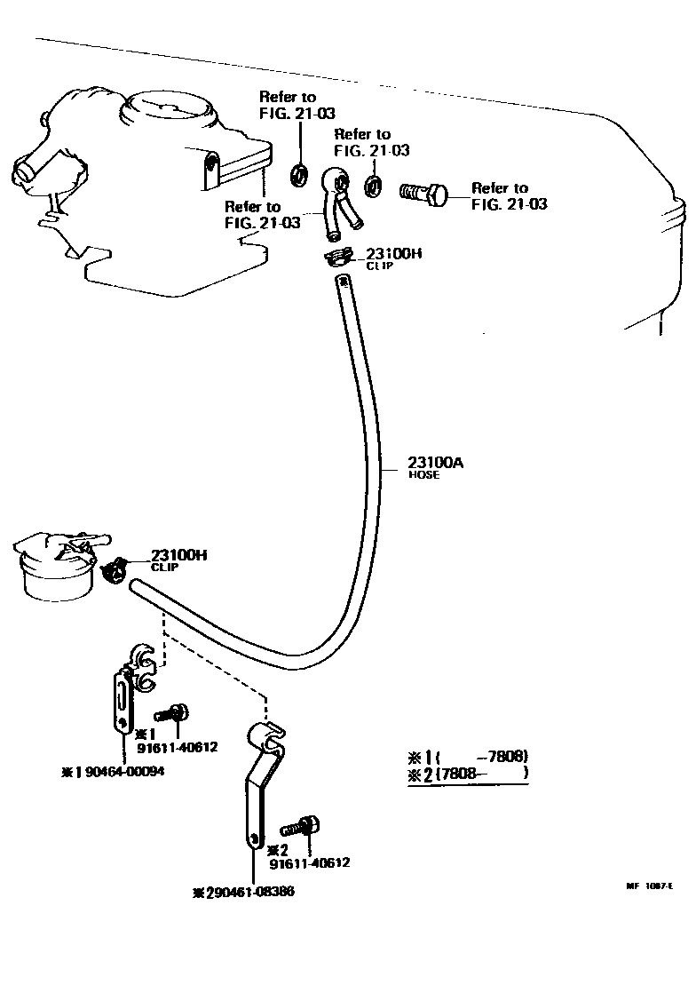 2101 — FUEL PIPE & CLAMP