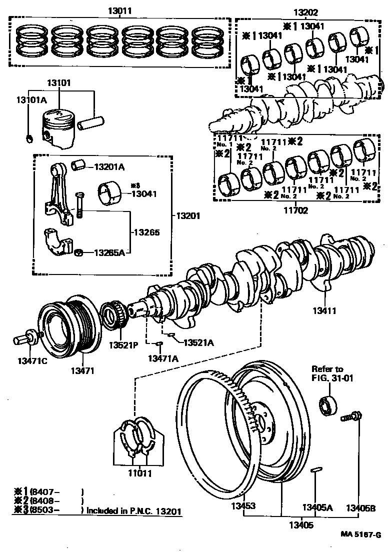 1301 — CRANKSHAFT & PISTON