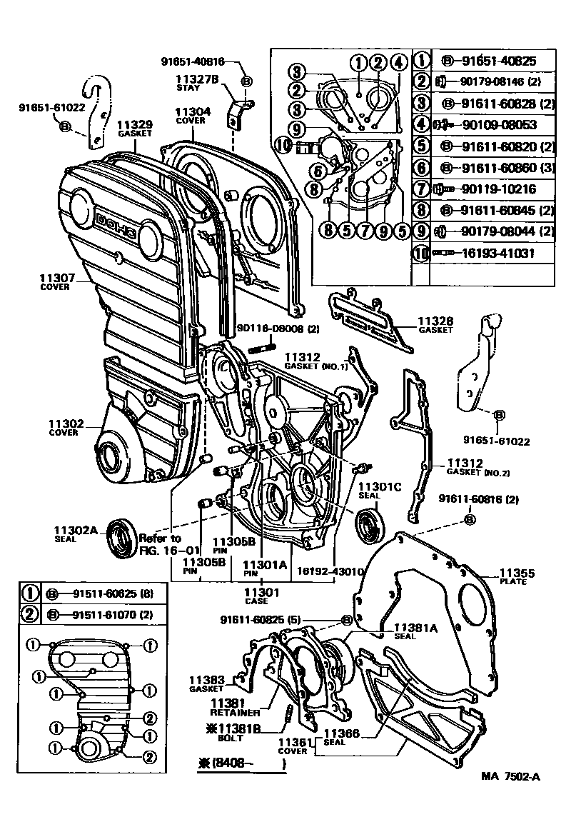 1106 — TIMING GEAR COVER & REAR END PLATE
