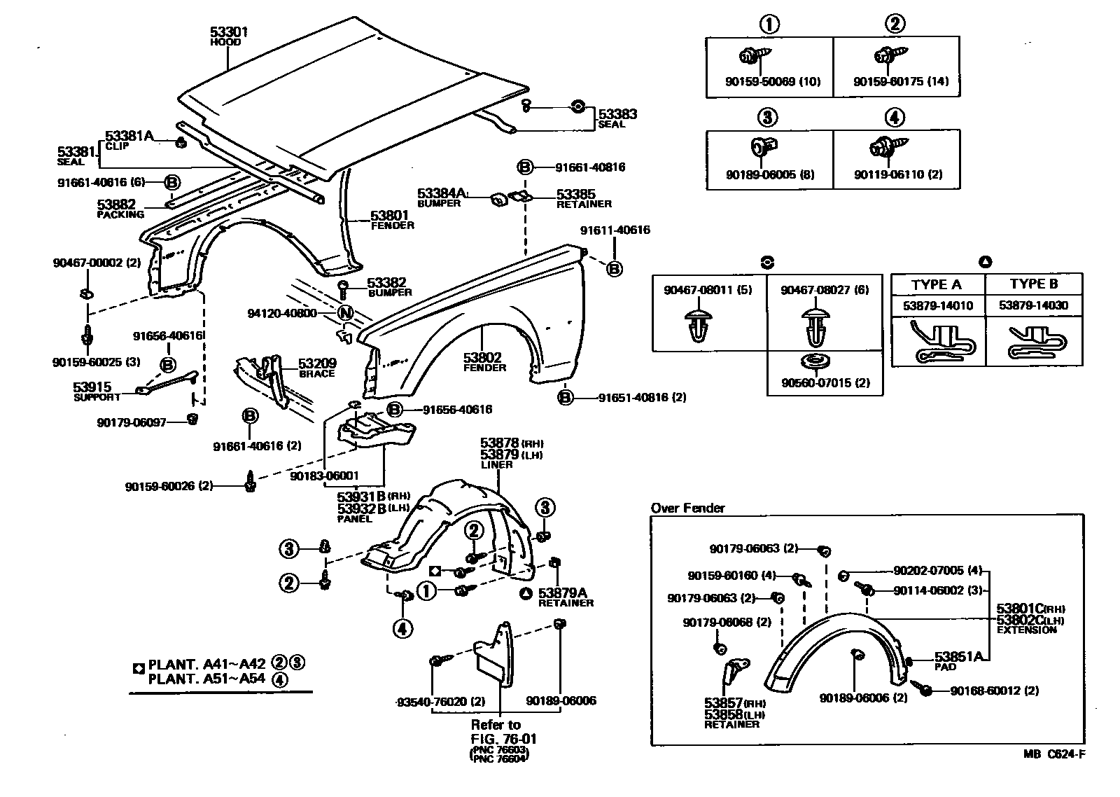 5302 — HOOD & FRONT FENDER