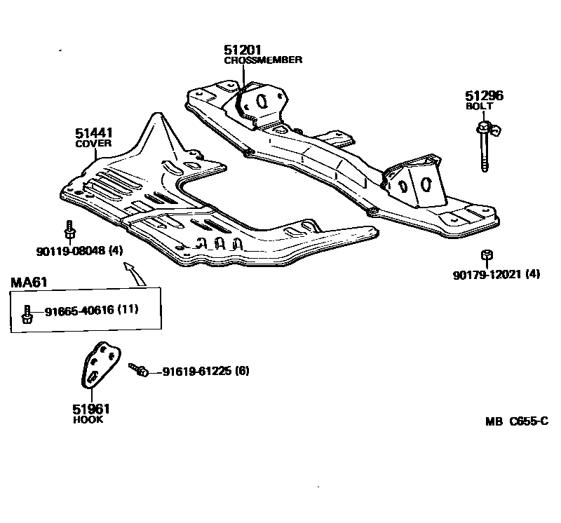5102 — SUSPENSION CROSSMEMBER & UNDER COVER