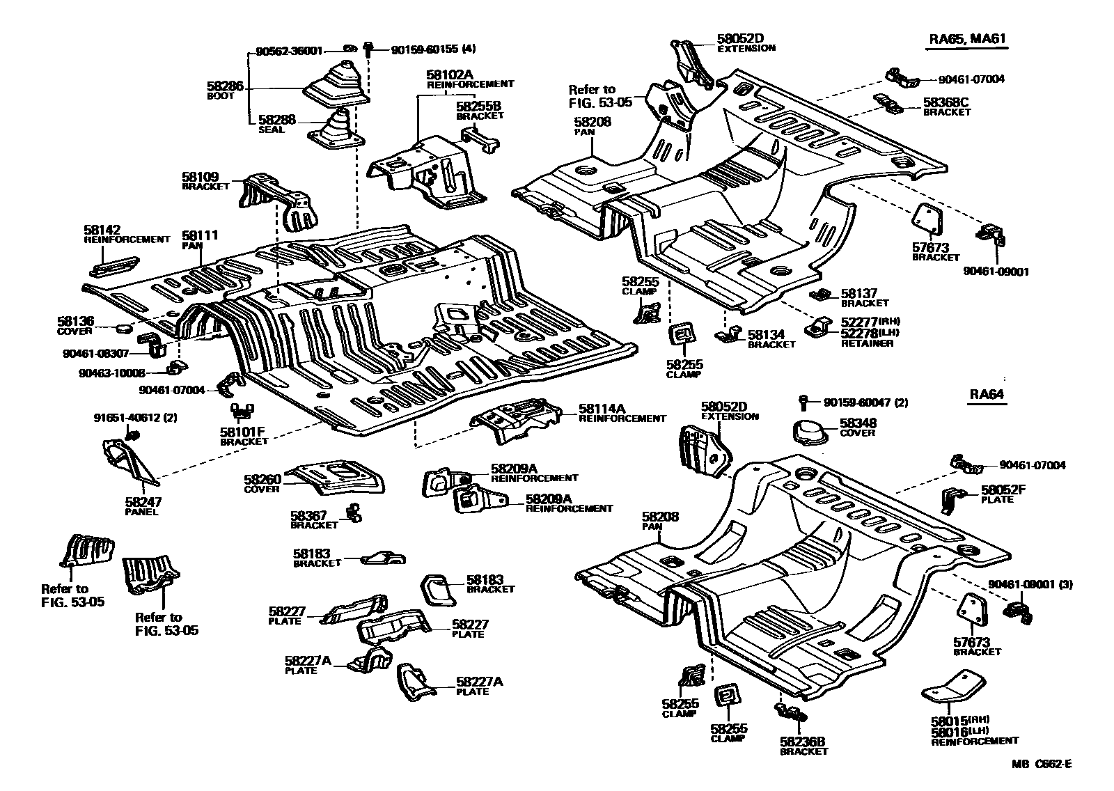5801 — FLOOR PAN & LOWER BACK PANEL