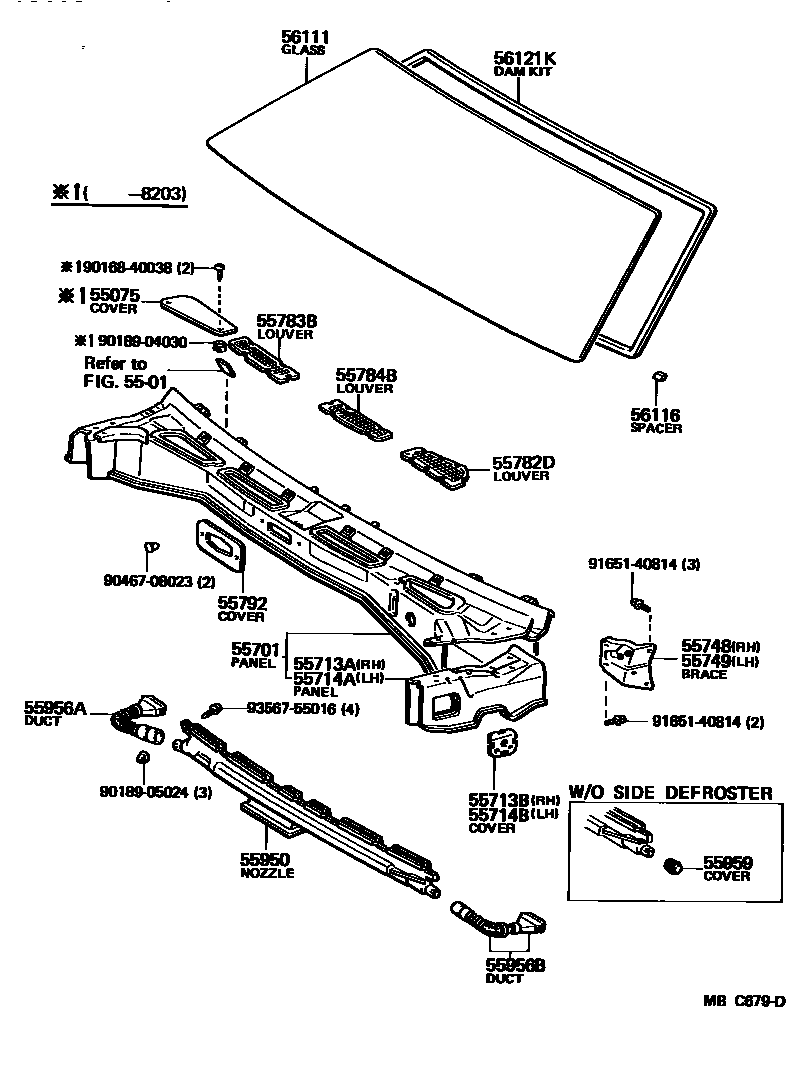 5503 — COWL PANEL & WINDSHIELD GLASS