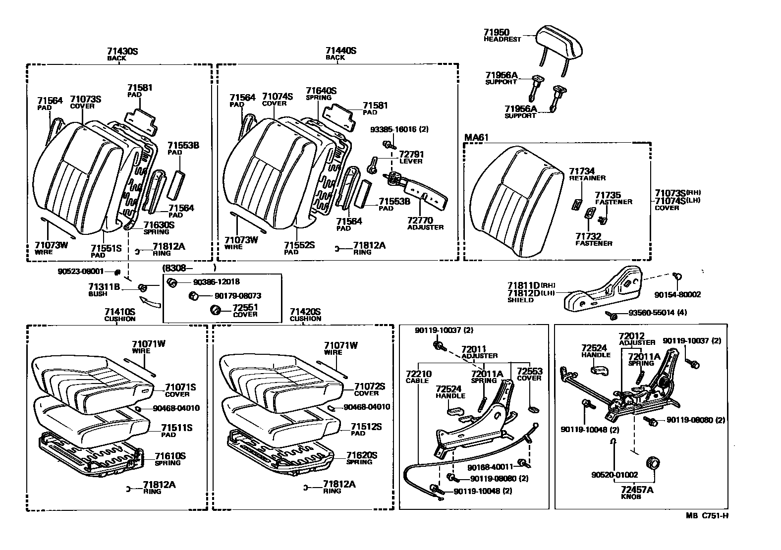 7101 — FRONT SEAT & SEAT TRACK