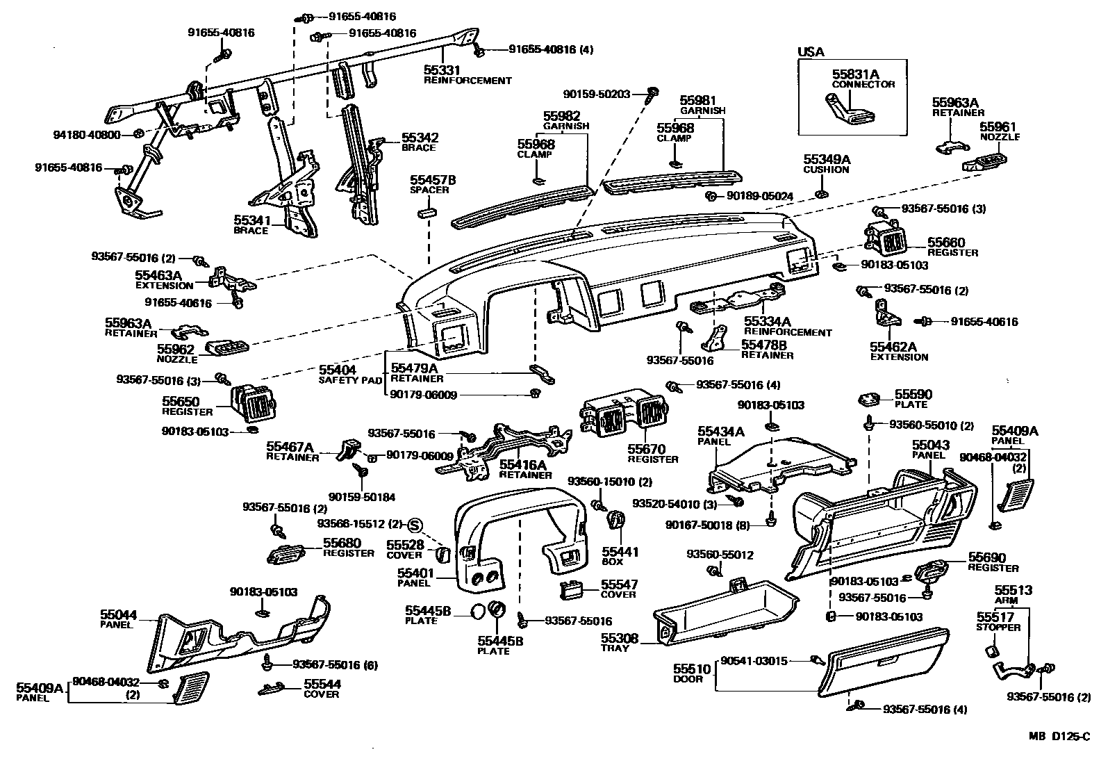 5501 — INSTRUMENT PANEL & GLOVE COMPARTMENT