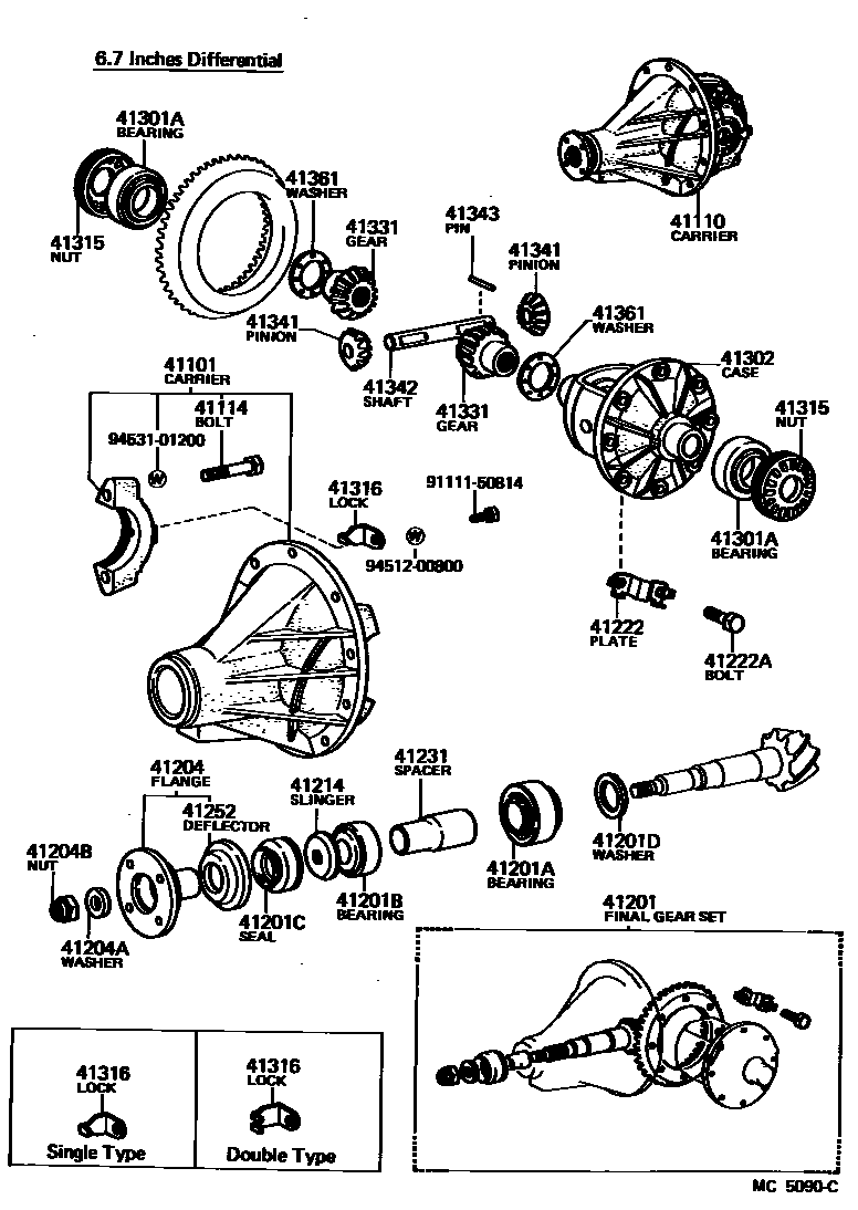 4101 — REAR AXLE HOUSING & DIFFERENTIAL