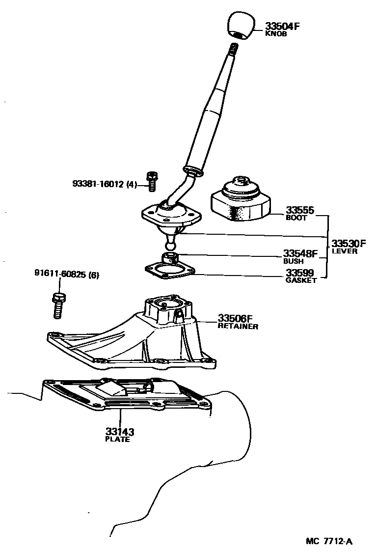 3312 — SHIFT LEVER & RETAINER