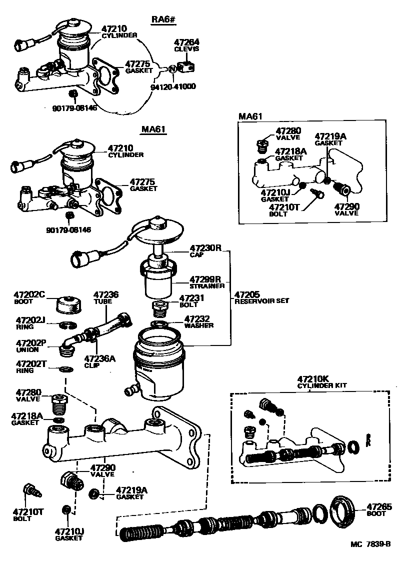 4702 — BRAKE MASTER CYLINDER