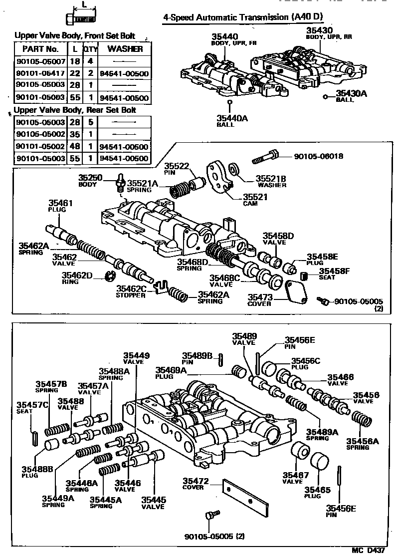 3512 — VALVE BODY & OIL STRAINER (ATM)