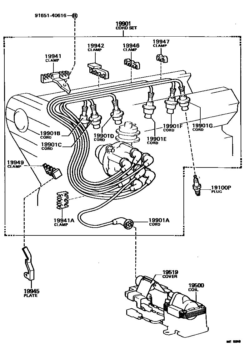 1901 — IGNITION COIL & SPARK PLUG / GLOW PLUG