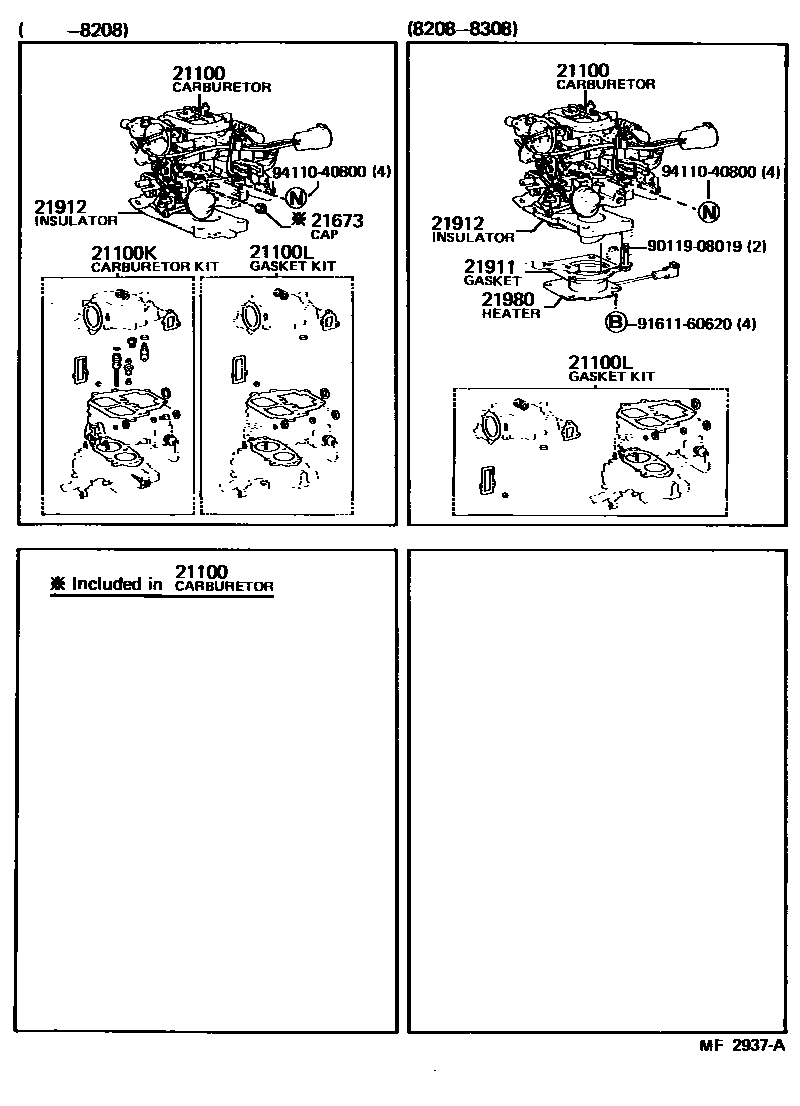 2102 — CARBURETOR ASSEMBLY